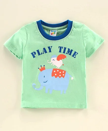 Tango Half Sleeves Printed Tshirt - Green