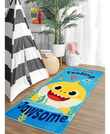 Saral Home Polyester Anti-Skid Yoga Mat - Blue