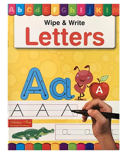 Scholar's Hub Wipe & Clean Alphabet Book - English