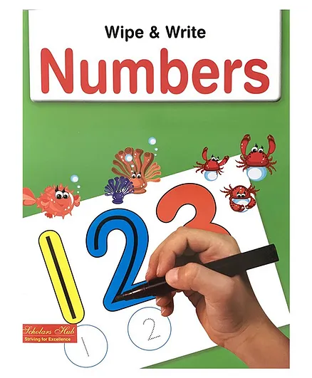 Scholar's Hub Wipe & Clean Number Book - English