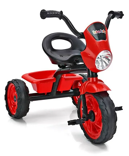 Tricycle With Rear Basket - Red