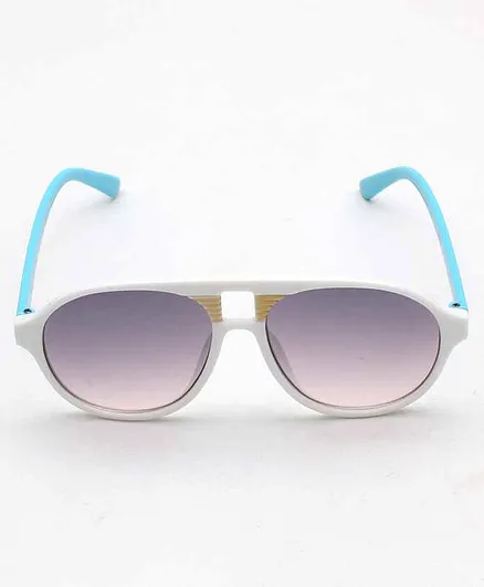 Spiky Aviator Sunglasses - White