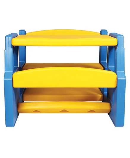 Pine Kids Bench - Yellow & Blue