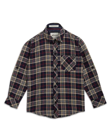 AJ Dezines Full Sleeves Checked Shirt - Yellow