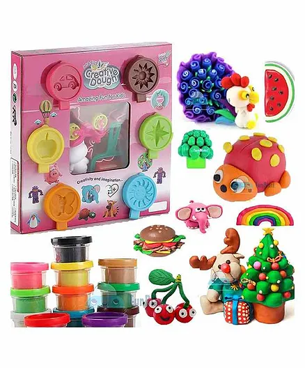 FunBlast Creative Clay Dough Set Pack of 6 - Multicolour