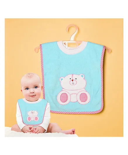 The Little Lookers Cotton Bib - Blue