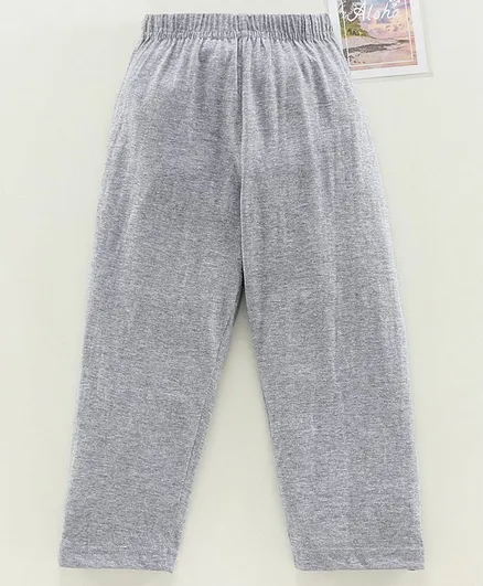 Kiddopanti Solid Color Full Length Lounge Pants - Grey