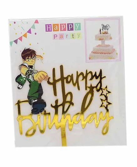 Funcart Happy Birthday Cake Topper - Multicolor