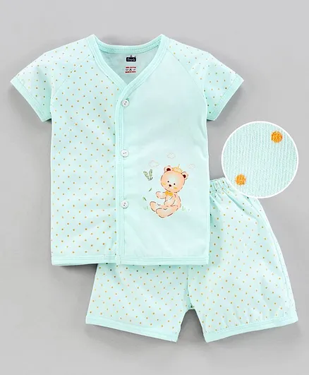 Simply Half Sleeves Night Suit - Light Blue