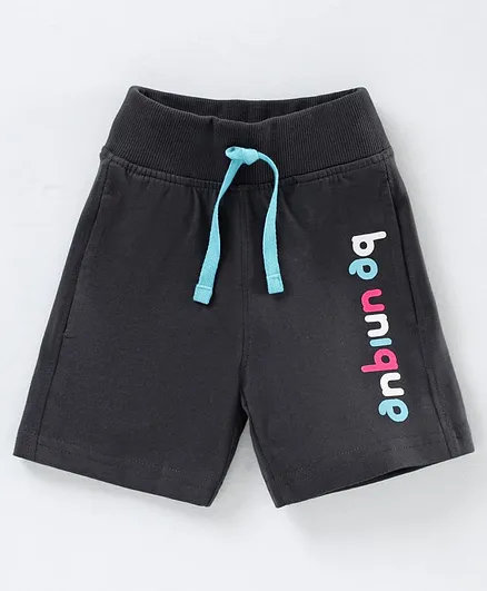 Doreme Shorts Be Unique Print - Black
