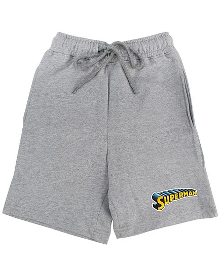 Superman By Crossroads Character Print Shorts - Grey