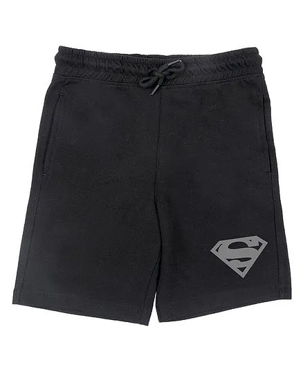 Superman By Crossroads Character Print Shorts - Black