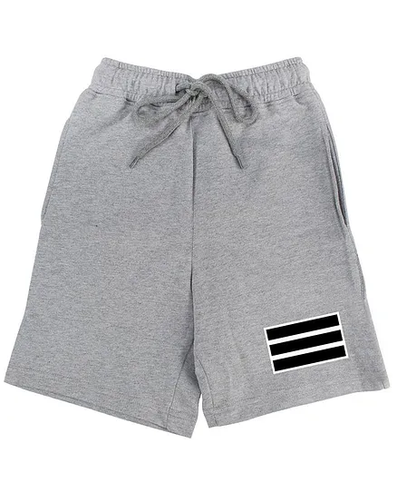Wear Your Mind Batman Graphic Print Detailing Shorts - Light Grey