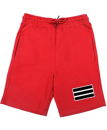Wear Your Mind Batman Graphic Print Detailing Shorts - Red