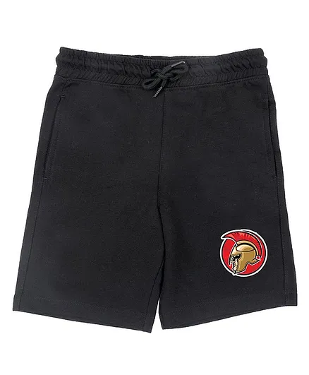 Wear Your Mind Graphic Print Shorts - Black