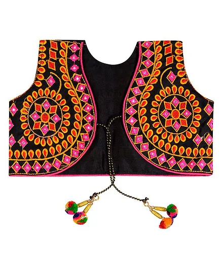 Banjara India Sleeveless Mandala Detailed Jacket - Black
