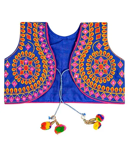 Banjara India Sleeveless Mandala Detailed Jacket - Blue