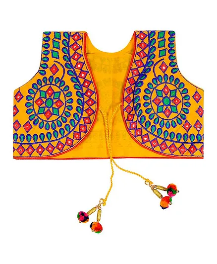 Banjara India Sleeveless Mandala Detailed Jacket - Yellow