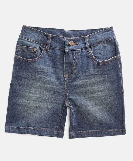 Cherry Crumble By Nitt Hyman Denim Chino Shorts - Blue