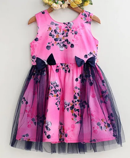 Twetoons Sleeveless Frock Floral Print - Pink