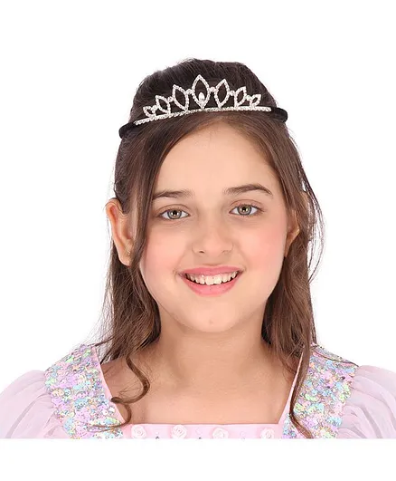Cutecumber Studded Crown Design Hair Band - Silver & Black
