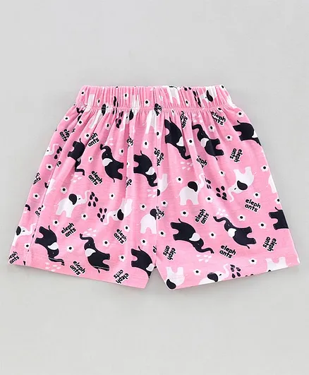 CrayonFlakes Elephant Print Shorts - Pink