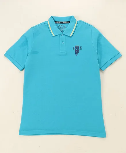 JOCKEY Half Sleeves Solid Tee - Blue