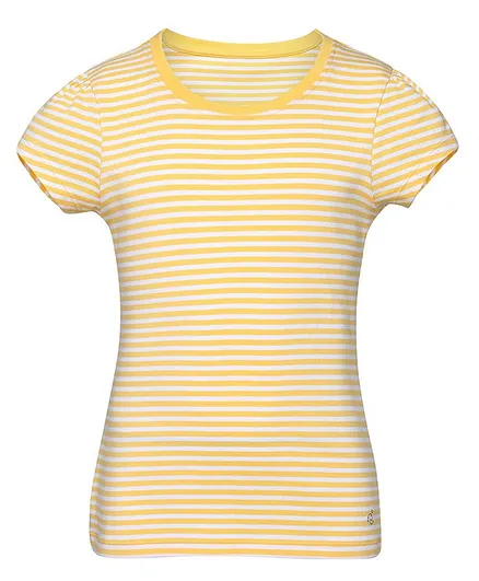 JOCKEY Half Sleeves Striped Tee - Yellow