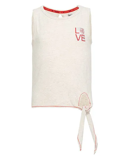 JOCKEY Sleeveless Love Printed Tank Top - White