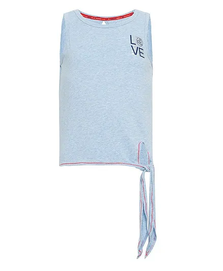 JOCKEY Sleeveless Love Printed Tank Top - Sky Blue