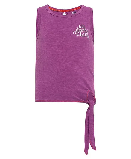 JOCKEY Sleeveless Text Printed Tank Top - Purple
