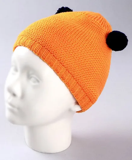 Babyhug Woolen Cap Orange - Diameter 10 cm