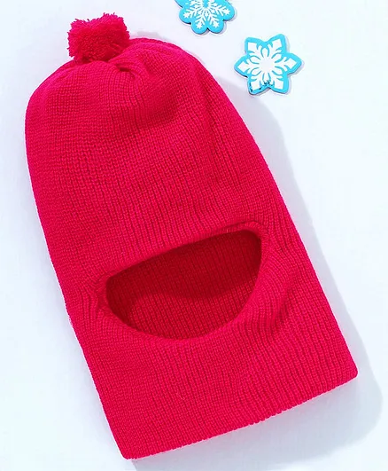Babyhug Monkey Cap Red - Diameter 11 cm