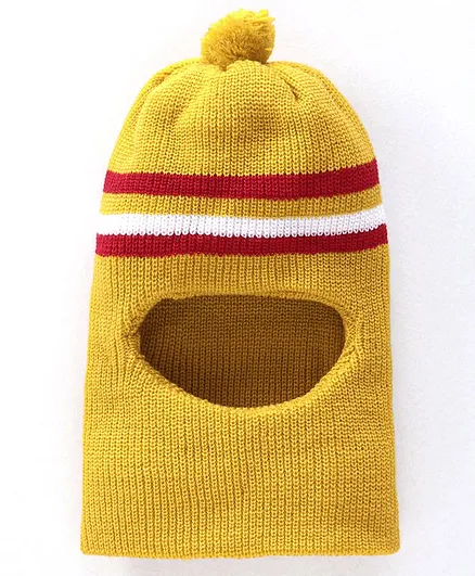 Babyhug Monkey Cap Yellow - Cap Diameter 9.5 cm