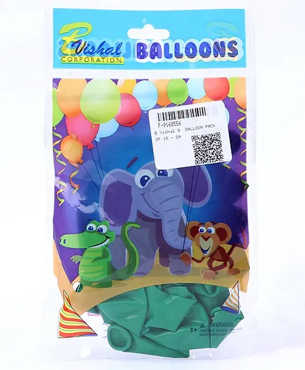 B Vishal Balloon Dark Green - Pack of 15