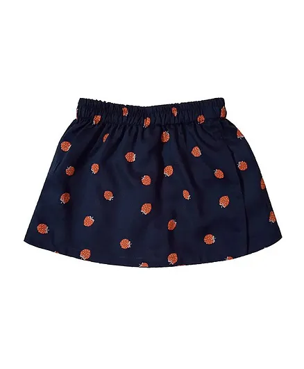 Snowflakes Strawberry Prints Skorts - Blue