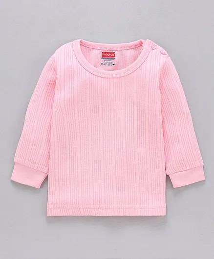 Babyhug Full Sleeves Thermal Vest - Pink