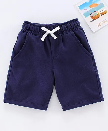 Rikidoos Solid Shorts - Navy Blue