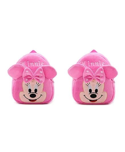 Krently Minnie Mouse Design Soft Toy Bag Pack of 2 Pink - 14 Inches Each