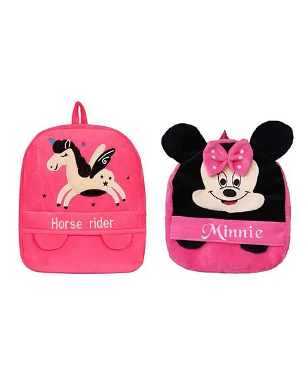 Krently Velvet Soft Toy Bag Set of 2 - 14 Inches