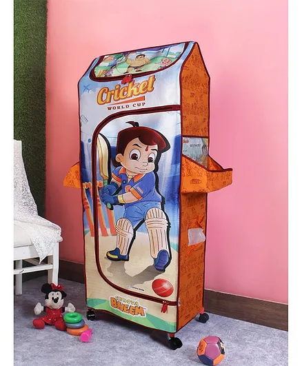 Kudos Chota Bheem Wonder Cub 5 Shelf Large Wardrobe - Orange
