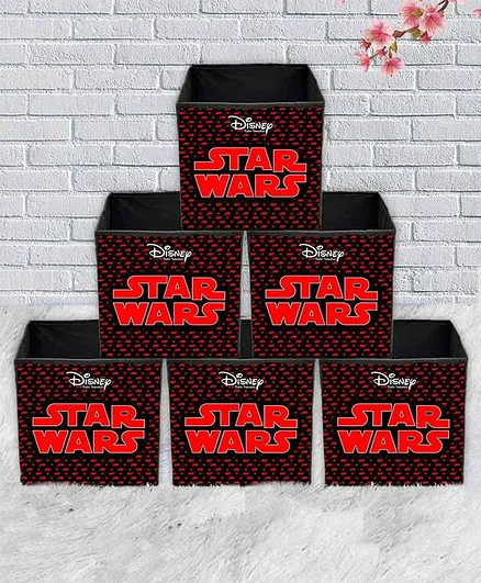 Fun Homes Storage Box Star Wars Print Extra Large Size Pack of 6 - Red