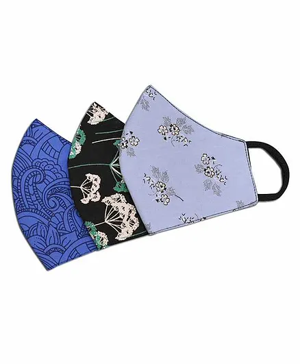Tossido 100% Premium Soft Face Masks Multicolour - Pack of 3