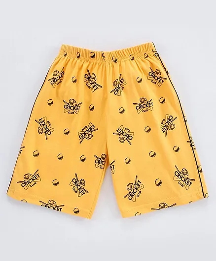 Taeko Knee Length Printed Shorts - Yellow