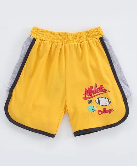 Taeko Knee Length Printed Shorts - Yellow