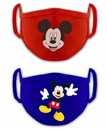 Babyhug Washable Face Mask Marvel Print Pack of 2 - Multicolor