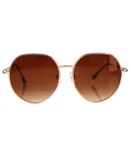 Glucksman Classic Heart Shape Unisex Sunglasses - Brown
