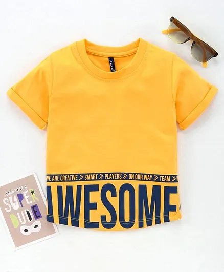 Play by Little Kangaroos Half Sleeves T-Shirt - Yellow