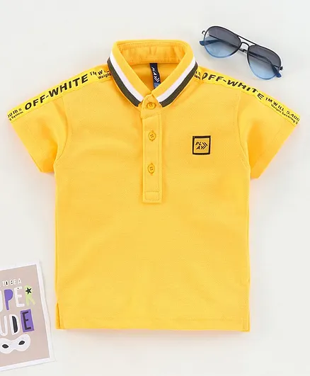 Play by Little Kangaroos Tshirts Half sleeves YELLOW 1-2Y Boy