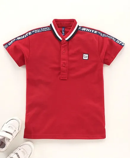 Play by Little Kangaroos Tshirts Half sleeves RED 10-11Y Boy